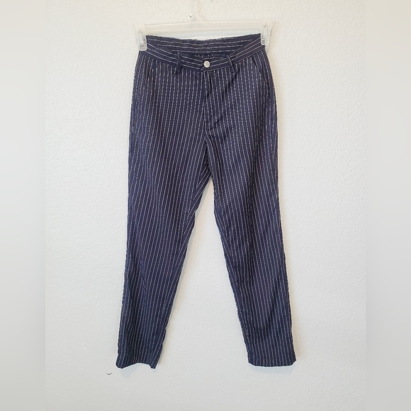 💚5/$25 John Galt Brandy Melville Striped Strait Leg Trousers Pants Size Small - Picture 2 of 6